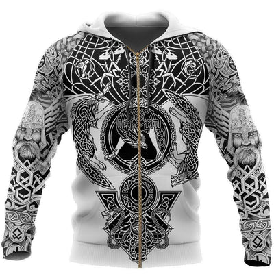 Sudadera 3D Viking Odín Streetwear Hipster Unisex