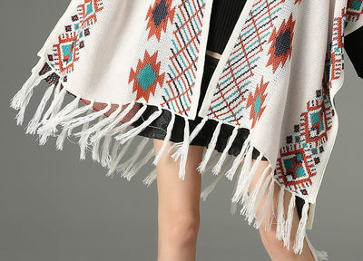Rebozo Bohemio Jacquard con Flecos - Image 4