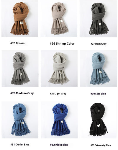 Pashmina Elegante con Borlas - Abrigo Artificial Cashmere Suave y Cálido - Image 52