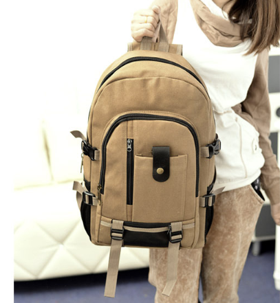 Mochila de Lona para Hombre - Bolsa Escolar Resistente - Image 10