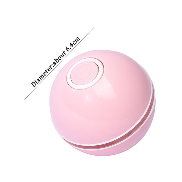 Juguete Interactivo para Gatos con Luz LED y Rotación Automática 360°