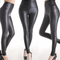 Leggins de Cuero Sintético Elástico Slim Fit para Mujer - Pantalones Ajustados Otoño Primavera