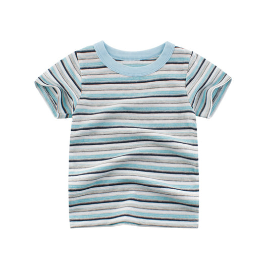 Playera Infantil de Rayas para Verano - Manga Corta