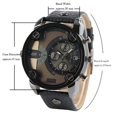 Reloj Deportivo Hombre Estilo Europeo Correa Acero Inoxidable Dial Grande - Image 3