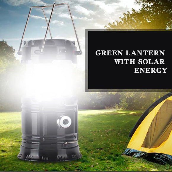 Linterna de Camping Solar Telescópica Multifuncional para Tienda de Campaña