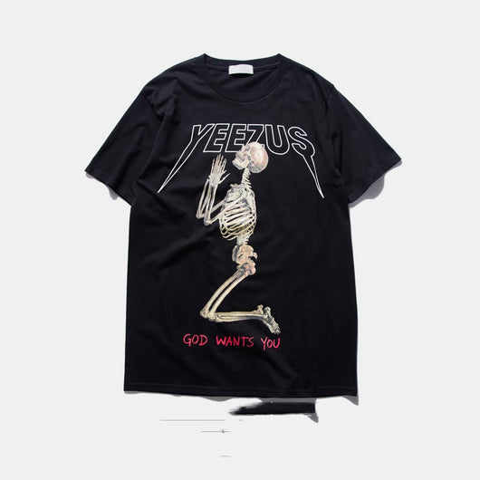 Camiseta de Algodón Puro con Diseño Calavera Religiosa Unisex - Image 7
