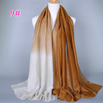 Bufanda Balinesa de Algodón y Lino con Degradado Estampado - Otoño Invierno - Image 18