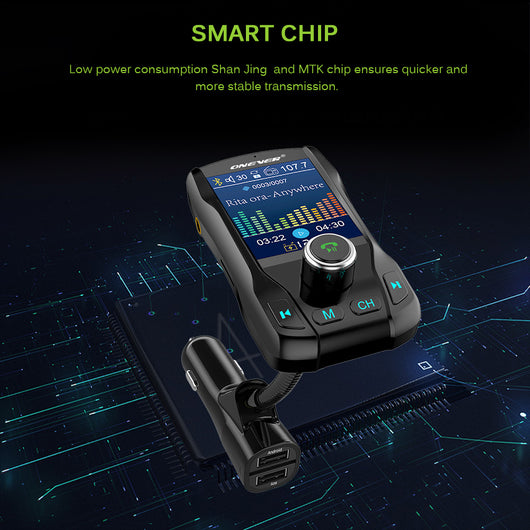 Transmisor FM Bluetooth para Auto con Pantalla a Color Compatible con Apple - Image 4