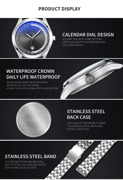 Reloj de Lujo para Hombre - Acero Inoxidable, Resistente al Agua y Luminoso - Image 20