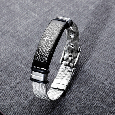 Pulsera de Acero Titanio Curvado Negro - Image 3
