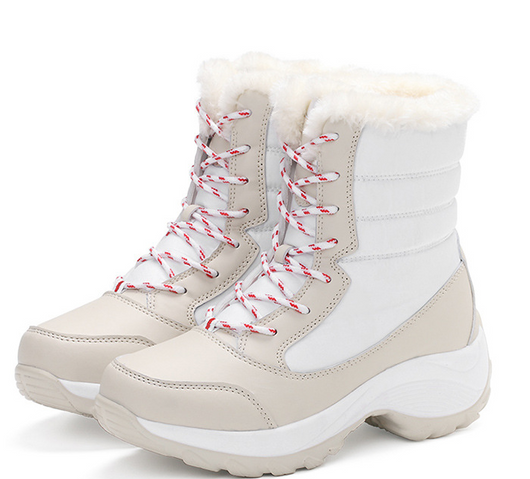 Botas de Nieve Impermeables para Mujer con Forro de Algodón y Terciopelo - Image 9