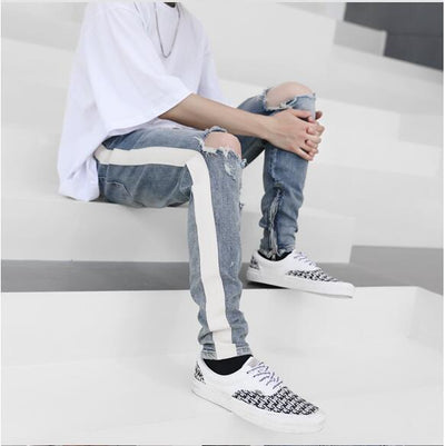 Jeans Slim Vintage con Rotos en Rodillas - Estilo Urbano Juvenil - Image 10
