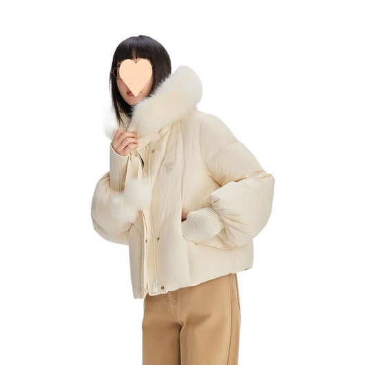 Chaqueta Corta Acolchada de Lujo con Capucha - Image 4