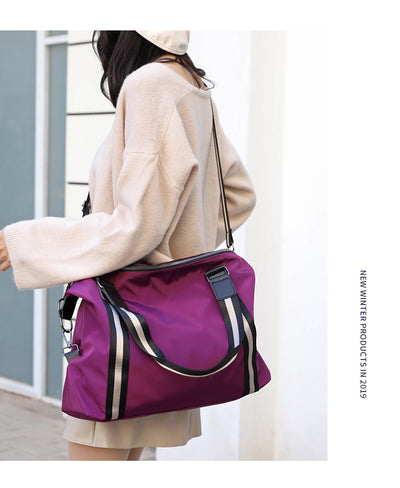 Bolsa de Viaje Plegable para Mujer - Diseño a Rayas Coreano