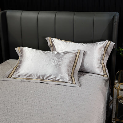 Funda de Almohada Jacquard de Algodón Satinado - Par de Dos - Image 34