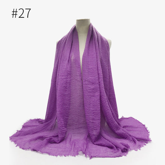 Pashmina de Algodón Suave con Flecos - Pañuelo Versátil para Mujer - Image 52