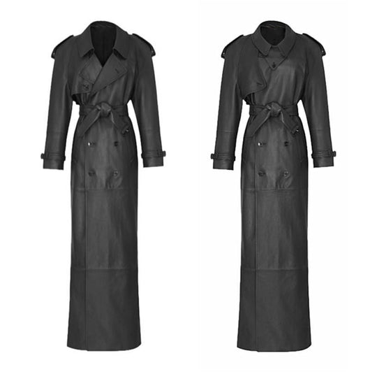Abrigo Trendy de Cuero Oveja para Otoño e Invierno - Estilo Urbano Casual - Image 6