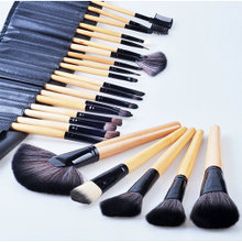 Set de 24 Brochas de Maquillaje Profesional con Cerdas Naturales