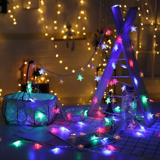 Guirnalda LED Intermitente para Decoración de Espacios - Luces Estrelladas