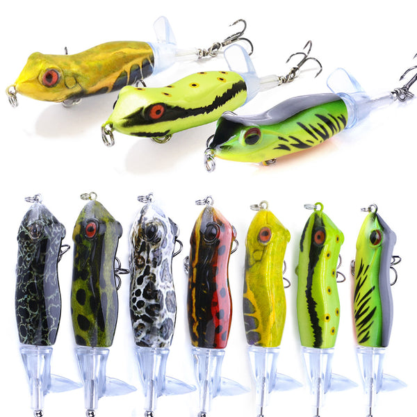 Rana Flotante Artificial 9cm con Hélice - Cebo Duro Premium para Pesca