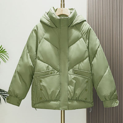 Chaqueta Acolchada Suelta con Capucha - Estilo Bread Cotton - Image 7