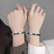 Pulsera de Jade Azul Agua Personalizada con Piedra Natural Cuadrada