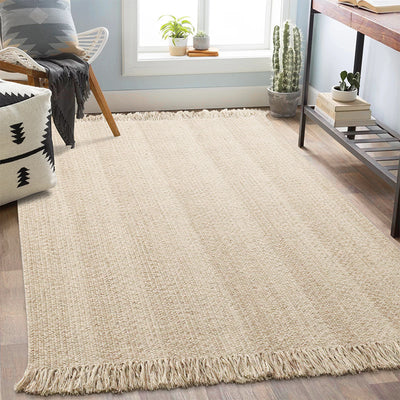 Alfombra de Lana Natural Blanco Leche - Diseño Moderno Minimalista para Sala y Dormitorio - Image 2
