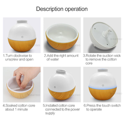 Humidificador Silencioso de Escritorio con Diseño Veta de Madera - Image 5