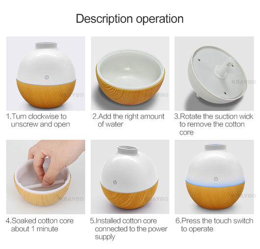 Humidificador Silencioso de Escritorio con Diseño Veta de Madera - Image 5