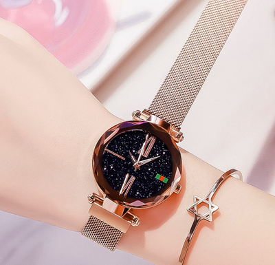 Reloj Mujer Cielo Estrellado con Malla Magnética y Cristal de Cuarzo - Image 12