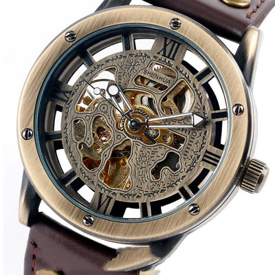 Reloj Mecánico Automático Retro con Diseño Calado para Hombre - Image 3
