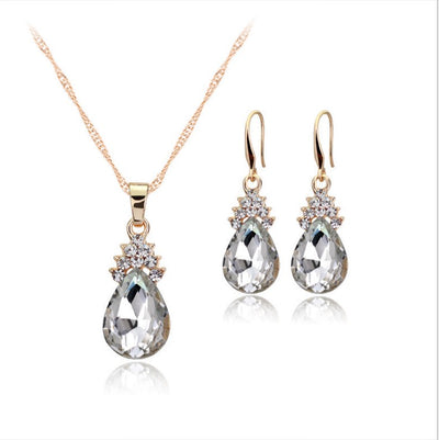 Conjunto de Collar y Aretes de Cristal Diamante para Mujer - Image 8