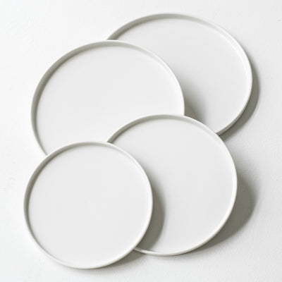 Plato de Cerámica Blanca Pura para el Hogar