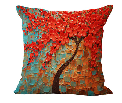 Funda de Almohada con Óleo Artístico en Algodón y Lino - Image 22