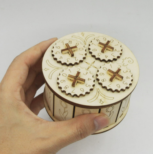 Caja Fuerte de Madera con Candado de Transmisión Mecánica - Image 3