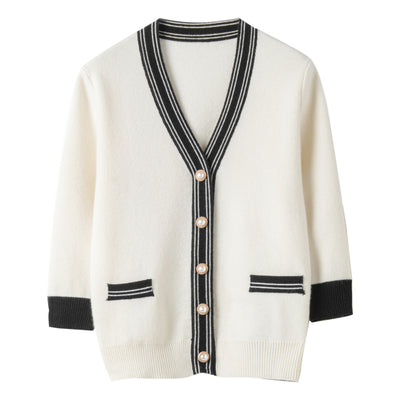 Conjunto de Lujo: Cardigan de Cachemira + Pantalón Recto Ancho - Image 5