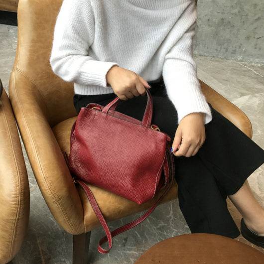 Bolso Mensajero Retro de Cuero Genuino para Mujer - Image 8