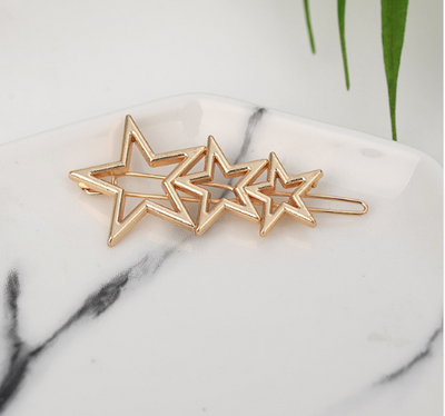 Pasador de Cabello Geométrico Estrella y Luna - Diseño Minimalista Europa América - Image 8