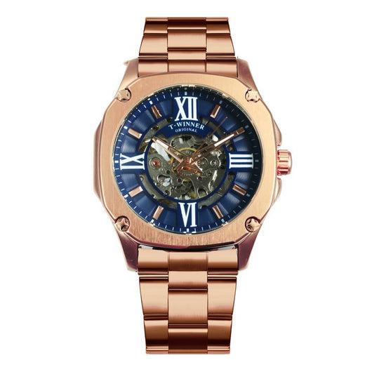 Reloj Mecánico Hueco para Hombre con Diseño Transparente