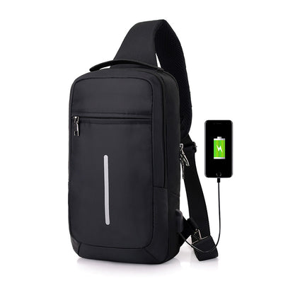 Mochila de Pecho Antirrobo con Carga USB