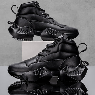Zapatillas Altas Samurai para Hombre - Estilo Clásico Negro - Image 3