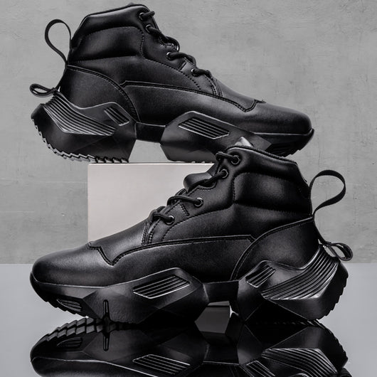 Zapatillas Altas Samurai para Hombre - Estilo Clásico Negro - Image 3