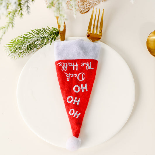 Set de Decoración Navideña: Sombrero y Tenedor Festivos - Image 18