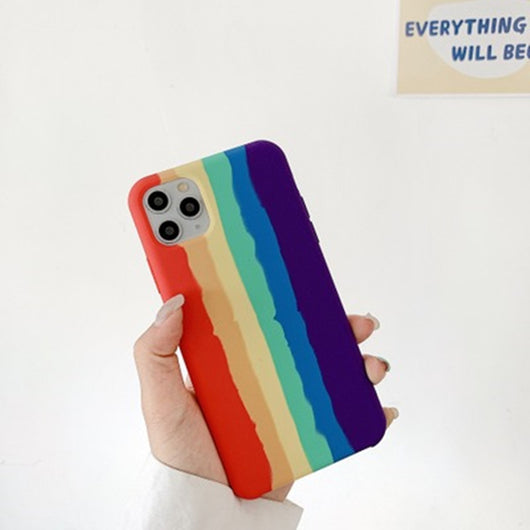 Funda de Silicona Líquida Arcoíris para Celular - Image 19