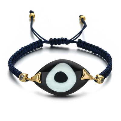 Pulsera Tejida a Mano con Ojo de Demonio Turco en Resina - Image 48
