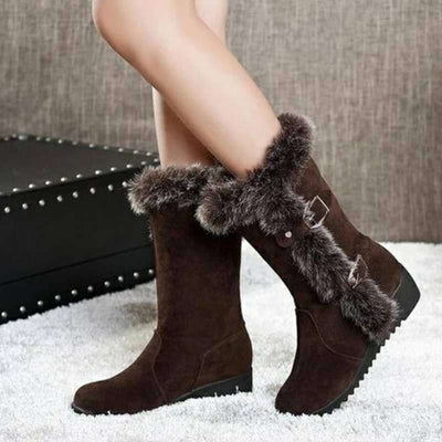 Botas de Nieve para Mujer con Tacón Cuña y Manga de Terciopelo - Image 3