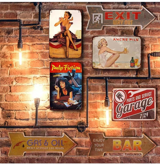 Letrero Decorativo Retro Café Bar para Pared - Image 34