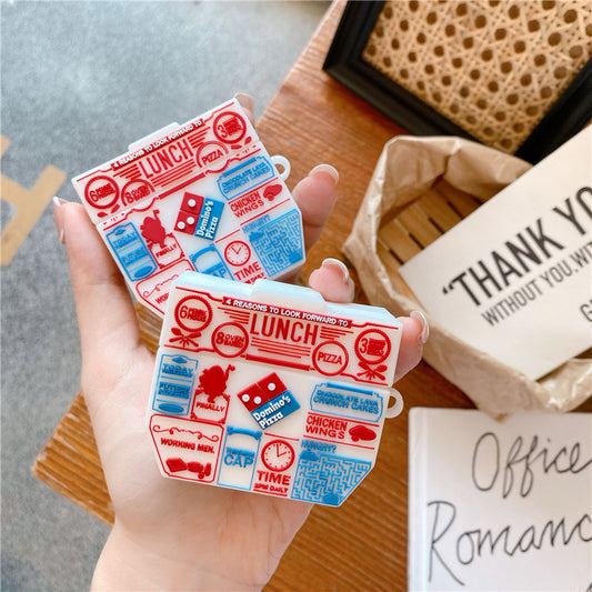 Funda Audífono 3D Estéreo Diseño Pizza Creativo
