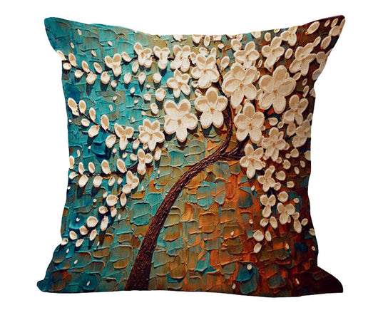 Funda de Almohada con Óleo Artístico en Algodón y Lino - Image 30