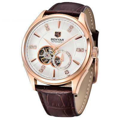 Reloj Mecánico con Visor de Mecanismo